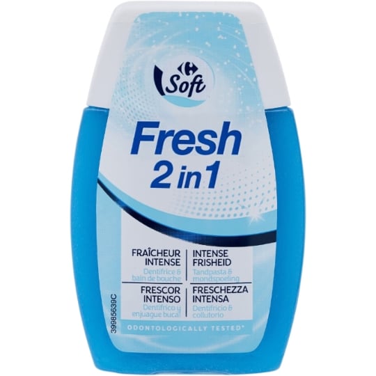 Dentifrice Fraîcheur Intense 2en1 CARREFOUR SOFT