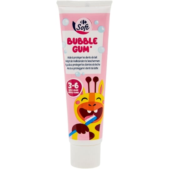 Dentifrice Enfant 3-6 ans Bubble Gum Enfant 3-6 ans Bubble Gum CARREFOUR SOFT