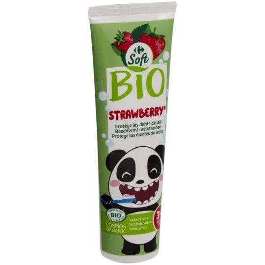 Dentifrice Enfant 3-6 ans Fraise Bio CARREFOUR SOFT BIO