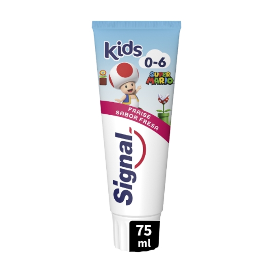 Dentifrice Enfant 0-6 ans Fluoré Fraise Super Mario SIGNAL