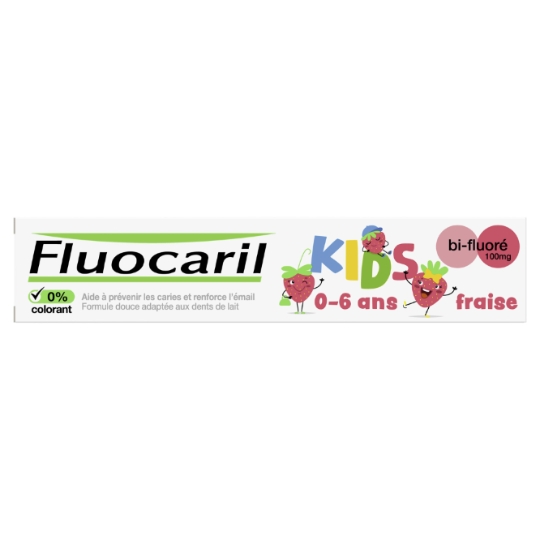Dentifrice Enfant 0-6 ans Anti-caries Goût Fraise FLUOCARIL
