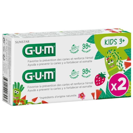 Dentifrice Enfant 3+ Anti-caries Goût Fraise GUM