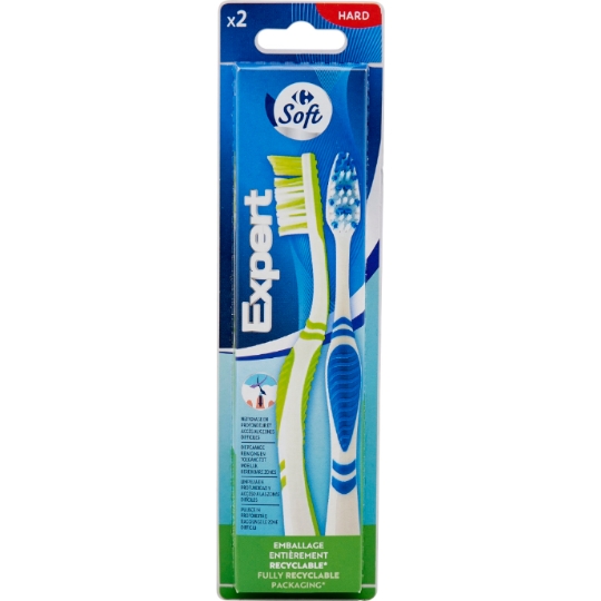 Brosses à Dents Dure Expert CARREFOUR SOFT