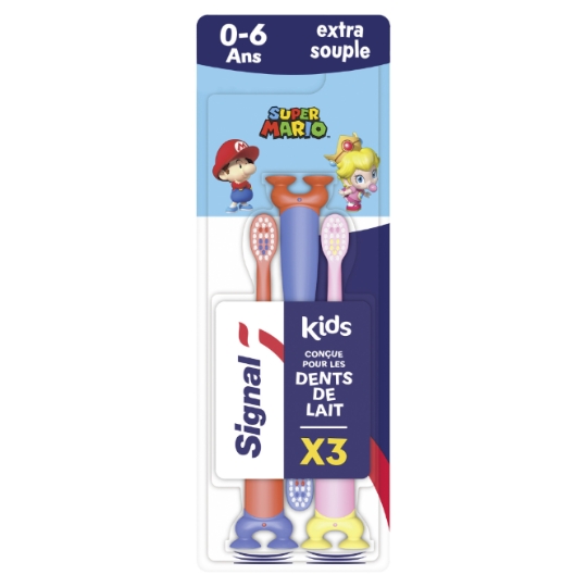 Brosse à dents Extra Souple Enfant 0-6 Ans Super Mario SIGNAL