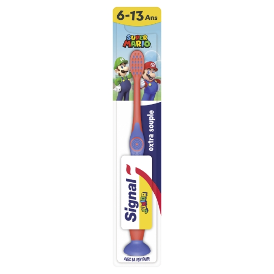 Brosse à dents Extra Souple Enfant 6-13 Ans Super Mario SIGNAL
