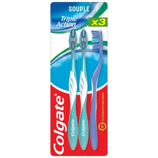 Brosse à dents  Triple Action Souple  COLGATE