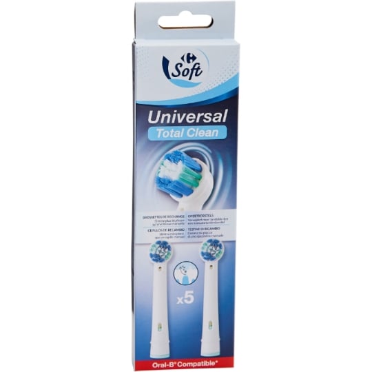 Brossettes de rechange Total Clean x5 CARREFOUR SOFT