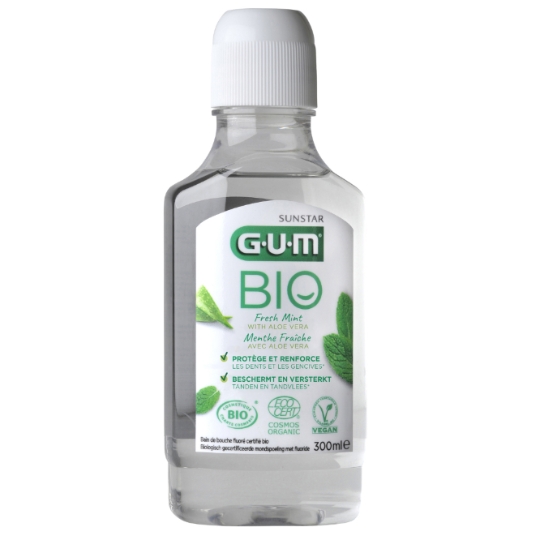 Bain de bouche Menthe Aloe Vera Fraîche Bio Sans Alcool GUM