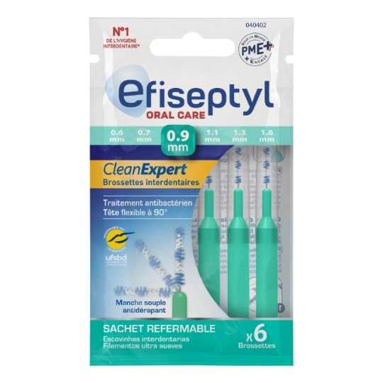 Brossettes Interdentaires 0.9 Mm Clean Expert EFISEPTYL
