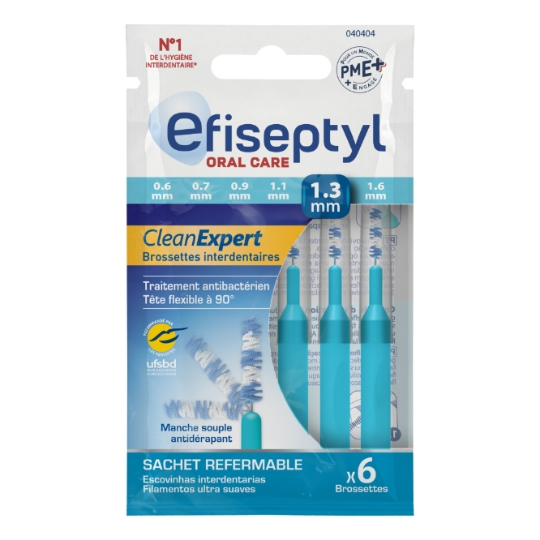 Brossettes Interdentaires Clean Expert Antibactérien EFISEPTYL