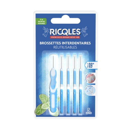 Brossettes Interdentaires Réutilisables 0,9mm RICQLES