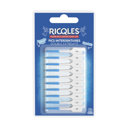 Pics Interdentaires Brossette souple Cure-dents Double Extrémité RICQLES