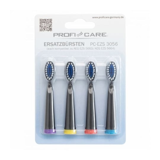 4 Têtes De Rechange Pour Brosse À Dents Proficare Pc-ezs3056 PROFICARE