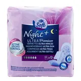 Serviettes Hygiéniques avec Ailettes Nuit + Ultra-minces-ultra premium active odors control CARREFOUR SOFT