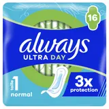 Serviettes Hygiéniques sans Ailettes Normal Jour Taille 1 Ultra Day ALWAYS