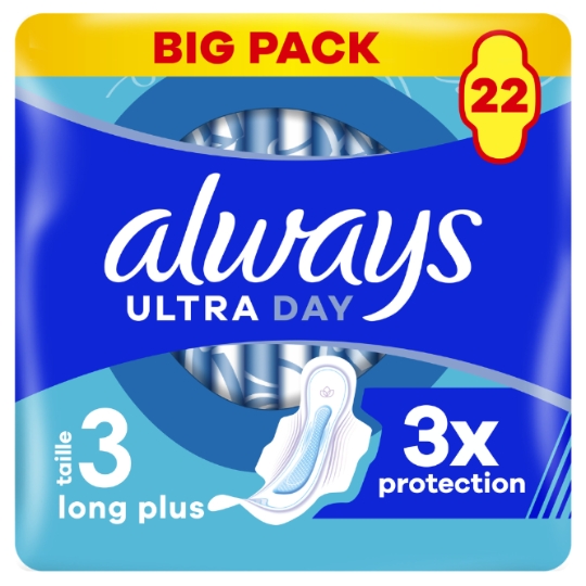 Serviettes Hygiéniques avec Ailettes Ultra Day Et Nuit Taille 3 ALWAYS