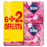 Serviettes Hygiéniques avec Ailettes Ultra Régulier plus V-Protection NANA