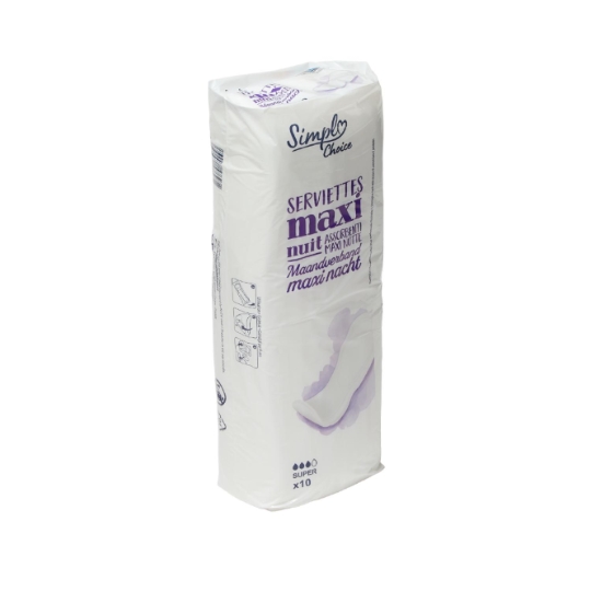 Serviettes hygiéniques maxi nuit SIMPL