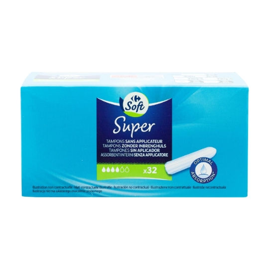 Tampons sans applicateur super CARREFOUR SOFT