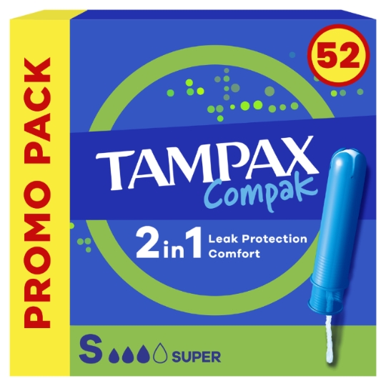 Tampons Compak 2 in 1 Super Avec Applicateur TAMPAX