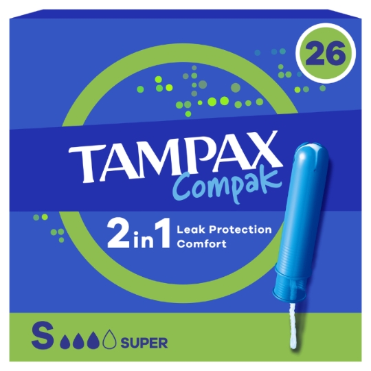 Tampons avec Applicateur 2en1 Super Compak TAMPAX