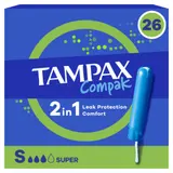 Tampons avec Applicateur 2en1 Super Compak TAMPAX