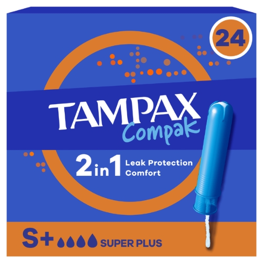 Tampons avec Applicateur 2en1 Super Plus Compak TAMPAX