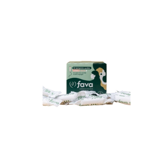Tampons sans Applicateur Super 100% Coton Bio FAVA