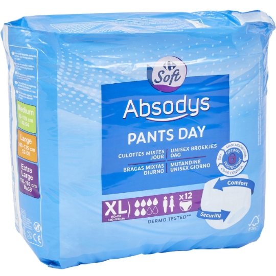 Culottes Pants incontinence pour fuites urinaires sévères, unisex et dermatologiquement testé CARREFOUR