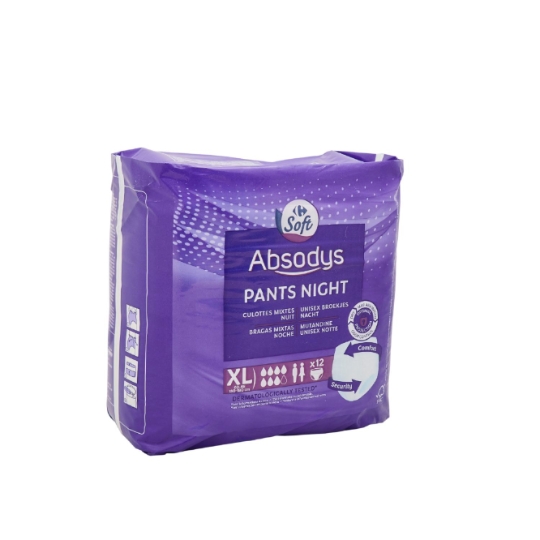 Culottes pour incontinence pour fuites urinaires sévères, maxi absorption et FSC certifié Carrefour Soft