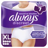 Culottes fuites urinaires Taille XL Plus Protection Intégrale Discreet ALWAYS