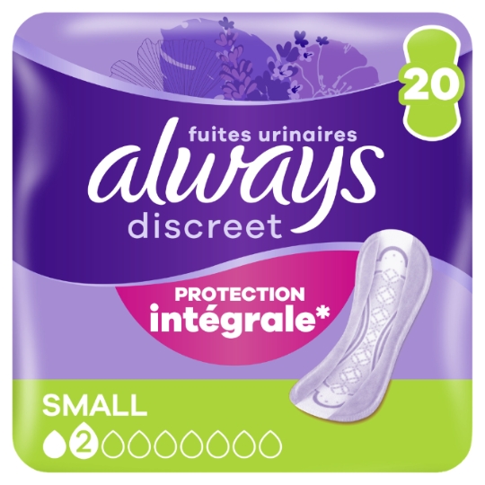 Serviettes Fuite Urinaire Small Plus Discreet ALWAYS
