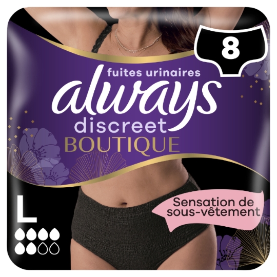 Culottes pour Fuites Urinaires Taille L 44-54 Discreet Boutique ALWAYS
