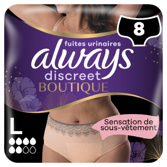 Culottes pour Fuites Urinaires Taille L 44-54 Discreet Boutique ALWAYS