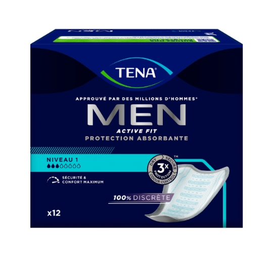 Protections fuites urinaires Homme Niveau 1 Men Active Fit TENA