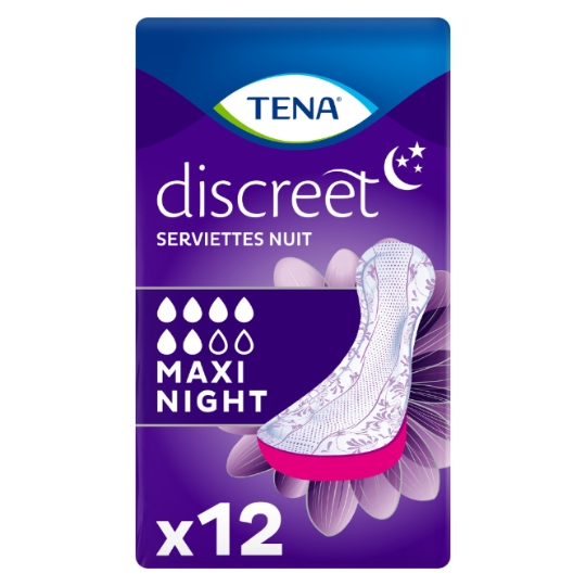 Serviettes Fuite Urinaire Maxi Night Discreet TENA