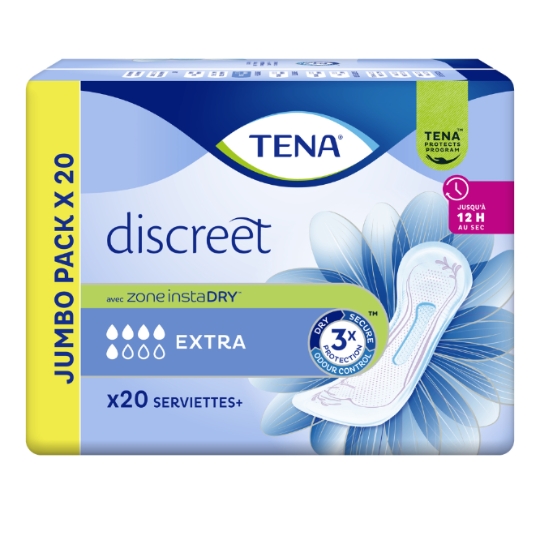 Serviettes Fuite Urinaire Extra Discreet Jumbo TENA