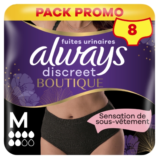 Serviettes pour Fuites Urinaires Taille M Discreet Boutique ALWAYS DISCREET