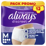 Culottes pour Fuites Urinaires Taille M Couleur Blanche ALWAYS DISCREET