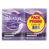 Serviettes pour Fuites Urinaires Ultimate Nuit Extra Sûre ALWAYS DISCREET