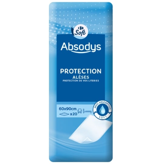 Alèses fuites urinaires 60x90 cm Absodys CRF SOFT