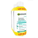 Solution Micellaire Tout en 1 Nettoie + Démaquille Visage, Yeux, Lèvres sans rinçage pour Peaux Sensibles Grasses à Tendance Acnéique GARNIER