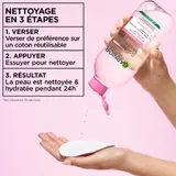 Eau micellaire Visage Yeux Lèvres Peaux Sensibles Nettoie et Apaise Skin Active GARNIER