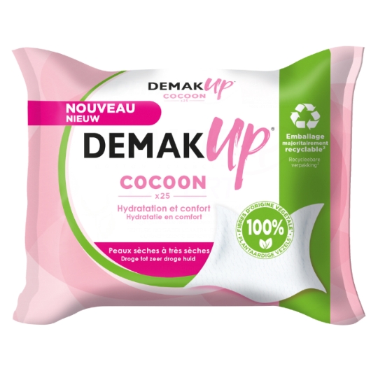 Lingettes Démaquillantes Douceur Coton Peau Sèche et Sensible DEMAK'UP