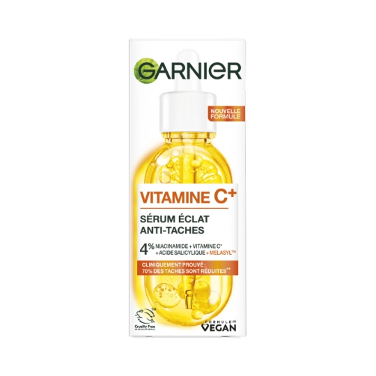 Sérum Anti-taches Booster d'Éclat Niacinamide Vitamine C Acide Salicylique Melasyl Skin Active GARNIER
