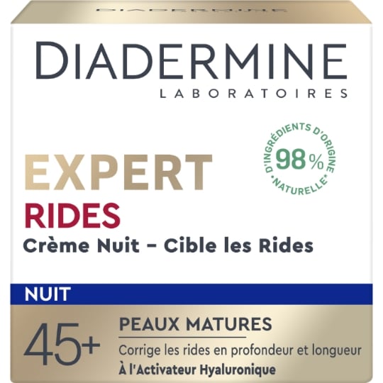 Crème Anti-âge Nuit Rides 3D Activatrice Hyaluronique DIADERMINE