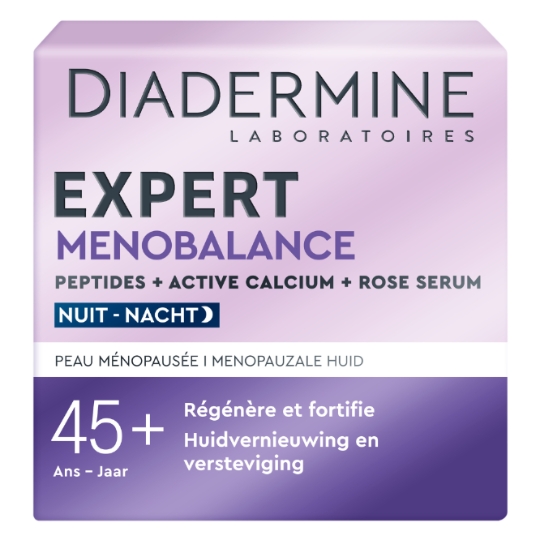 Crème Visage Nuit pour Peau Ménopausée Régénère et Fortifie Expert Menobalance DIADERMINE