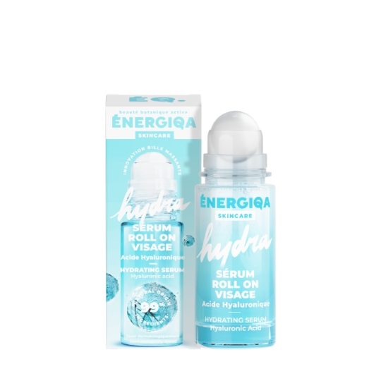 Sérum Roll On Visage Peau Normale à Sèche Hydratation Intense Effet Liftant Acide Hyaluronique Extrait d'Algue ENERGIQA