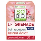 Crème Nuit Visage Soin Repulpant Lissant Eclat Anti-rides Lift Grenade Bio SO'BIO ETIC