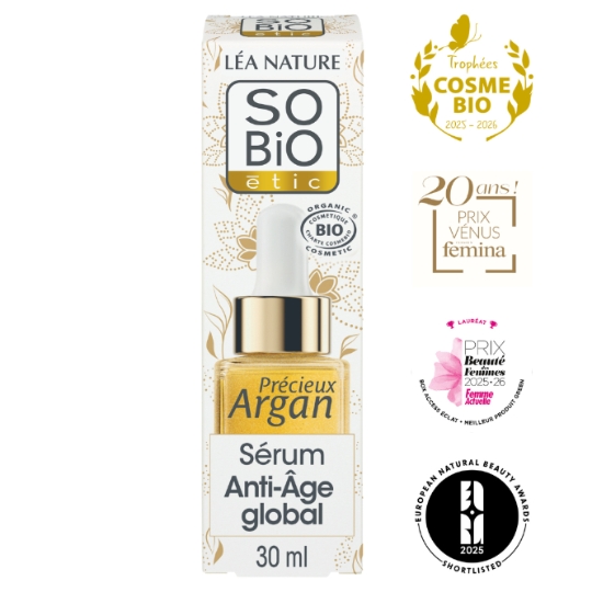 Sérum Anti-âge Global Visage Huile d'Argan Bio SO'BIO ETIC